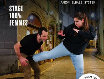 Affiche des stages de Krav Maga 100% femmes à Paris, sessions de self-défense tous niveaux